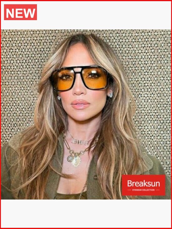 Retro Aviator Sunglasses Women Men Trendy Classic 70s Square Vintage Shades main image 6